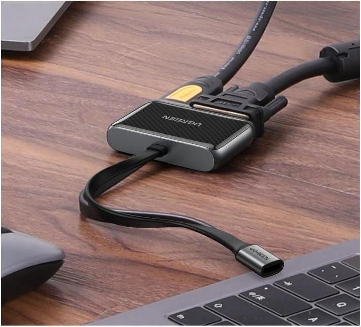 Actual product image Ugreen USB-C to HDMI + VGA Adapter (USB-C, 6 cm)