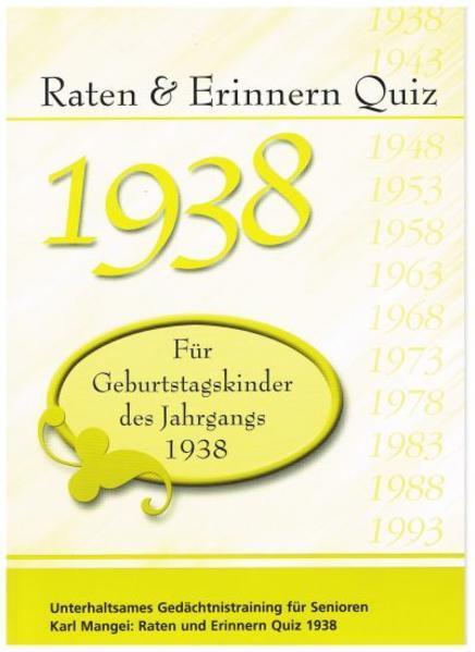 Image du produit Mangei Deviner et se souvenirQuiz1938 (Allemand)
