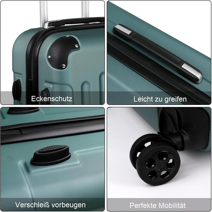 Produktbild Tan.Tomi 3-teiliges Hartschalenkoffer-Set (95 l, Handgepäck (bis 50l), M (50 - 90l), L (90 - 115l))