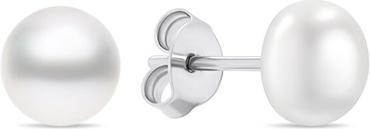 Brilio Silver - Charming silver stud earrings with real pearls EA585/6/7/8W - Diameter: 0.8 cm