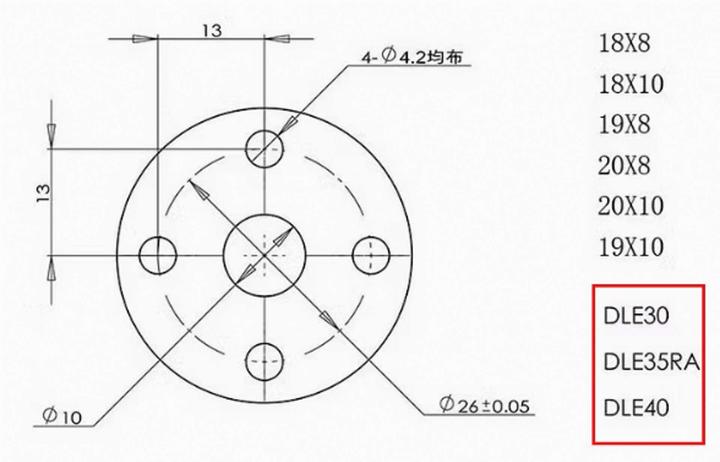 Immagine prodotto Planet-Hobby Holzluftschraube 2-Blatt 18x10 DLE-35RA fertig gebohrt