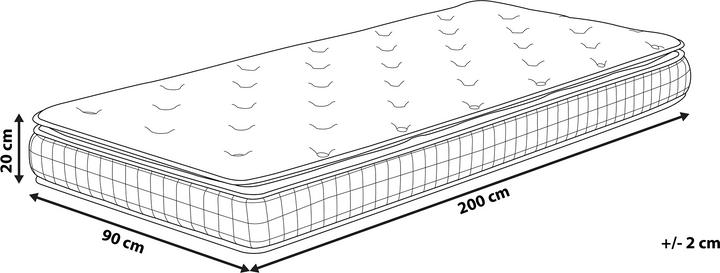 Image du produit Beliani Matelas mousse à mémoire de forme moyen 90 x 200 cm CHARM (90 x 200 cm, Noyau de mousse)