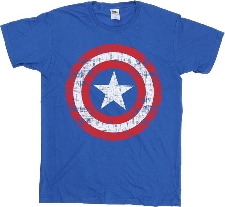Avengers Captain America Scratched Shield TShirt Jungen