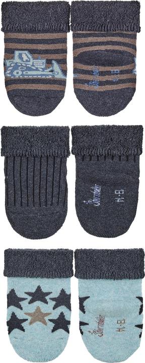 Image du produit Sterntaler Chaussettes Bagger Lot de 3 Bleu Gr. 15/16 (Lot de 3, 15 - 16)