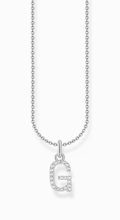 Produktbild Thomas Sabo Kette mit Buchstaben-Anhänger G Silber (925er Silber, 38 - 45 cm)