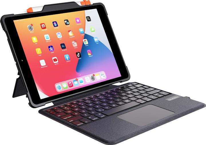 Deqster Rugged Keyboard Folio (DE, iPad 2021 (9. Gen), iPad 2019 (7. Gen), iPad 2020 (8. Gen))