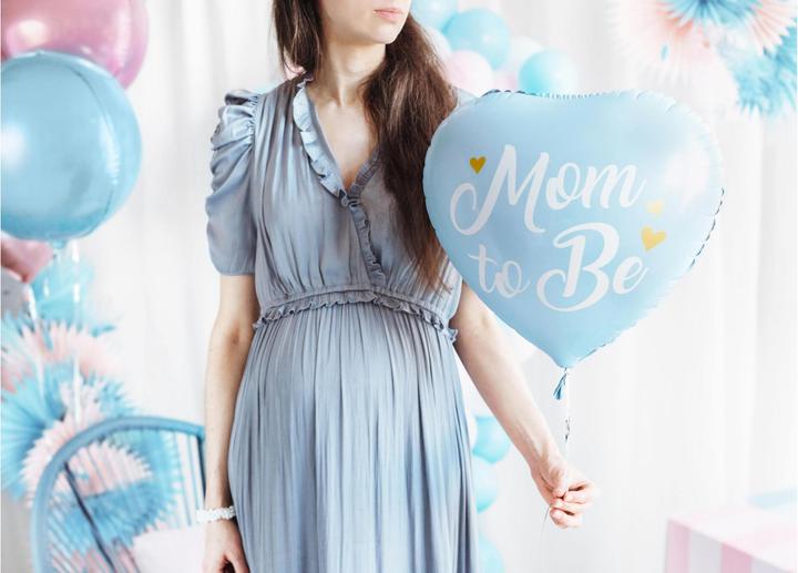Image du produit Partydeco Ballon en plastique Mom to be bleu (1 x)