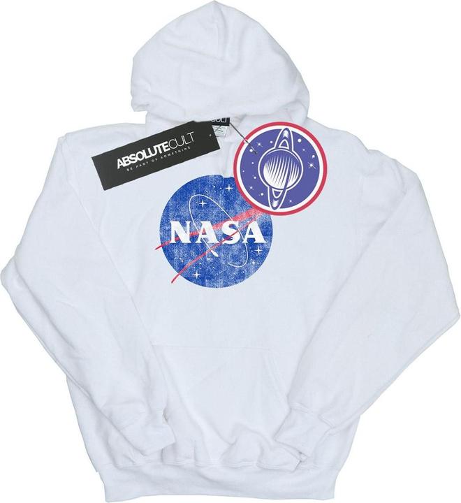 Nasa Classic Insignia Logo Distressed Kapuzenpullover Mädchen