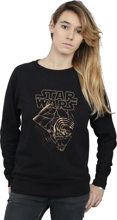 Actual product image Star Wars Womens/Ladies The Rise Of Skywalker Kylo Ren Mask Sweatshirt (XL)