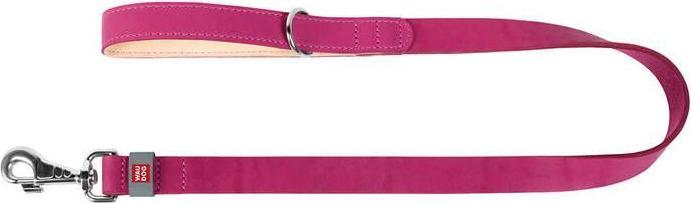 Actual product image Waudog natural leather dog leash 20 mm wide, 122 cm long pink (Dog, Dog sport)