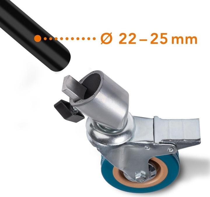 Immagine prodotto Walimex pro pro 23094 Ruote per treppiede Pro 7525 Set di 3 75mm (Piedi per treppiede)
