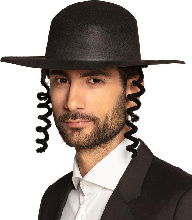 Image du produit Boland Chapeau de rabbin en feutre avec des boucles