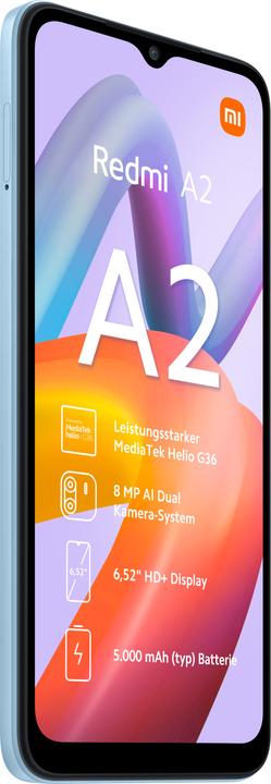 Immagine prodotto Xiaomi Redmi A2 (32 GB, Azzurro, 6.52", Doppia SIM, 8 Mpx, 4G)