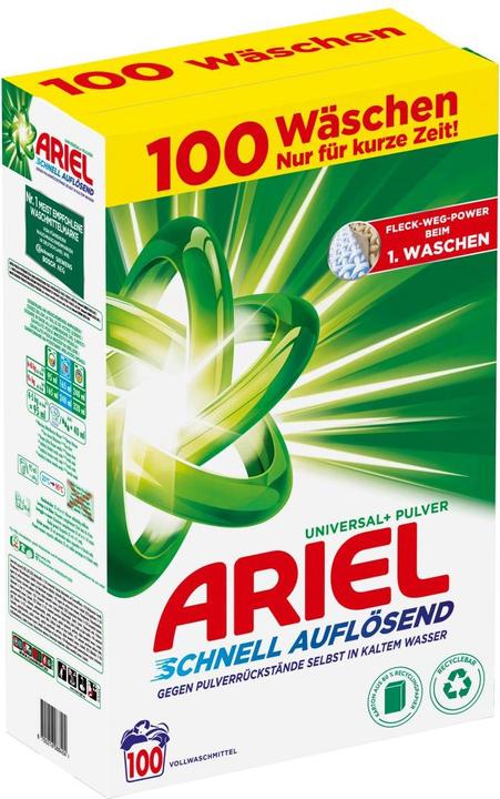 Ariel Universal+ (100 Cicli di lavaggio, Detersivo in polvere)