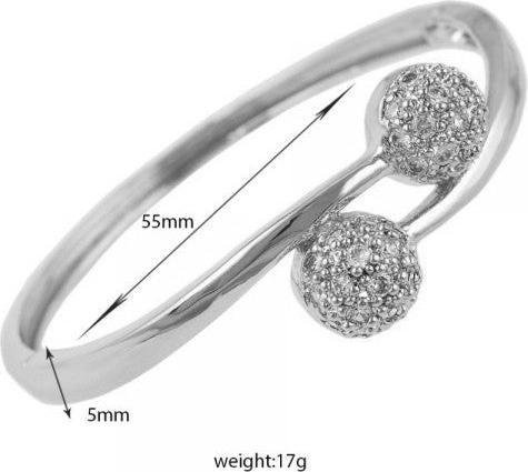 Produktbild Hermex LUXUS mit Platin veredelt Armreifen Armband Charms Zirkonia - Platin (Kupfer-Nickellegierung)