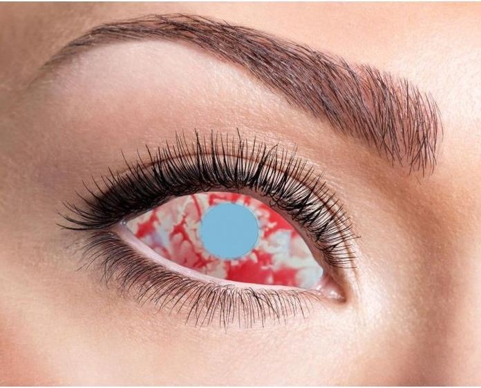 Actual product image Zoelibat Sclera - Blind - Bloodshot - Halloween FX (Blue/Red)