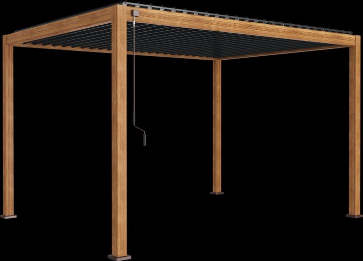 Produktbild Leco Lamellenpergola DELUXE 3x4m Holzoptik (400 cm, 300 cm)