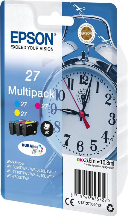 Actual product image Epson 27 Multipack DuraBrite Ultra (M, C, Y)