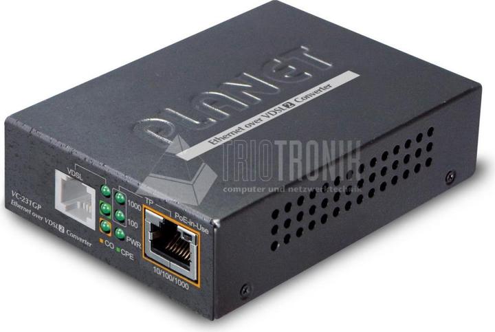 Planet 1-Port 10/100/1000T 802.3at PoE+ Ethernet to VDSL2 Converter Breitband Kommunikation (Konverter)