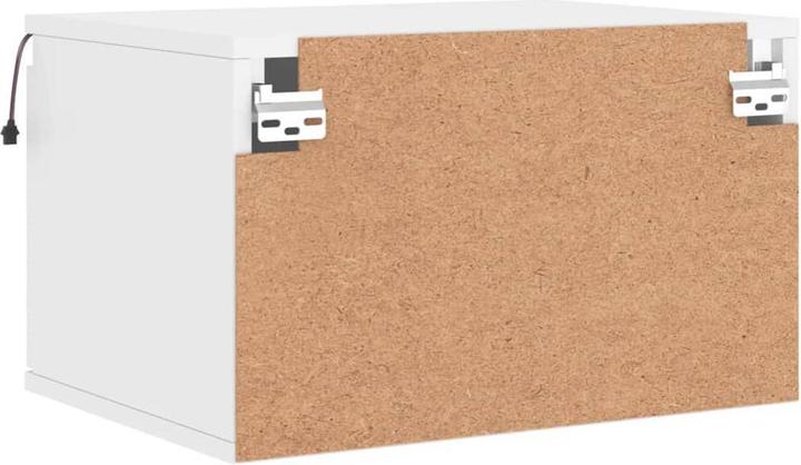 Immagine prodotto VidaXL Comodini a parete con luci LED 2 pezzi. Bianco, colore (50 x 36 x 30 cm)