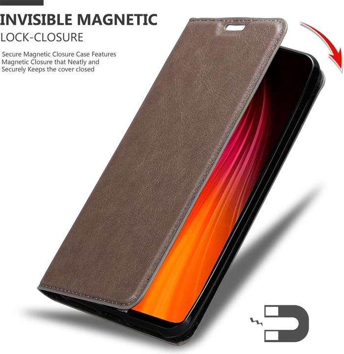 Immagine prodotto Cadorabo Copertina magnetica invisibile del libro (Xiaomi Redmi Nota 8)