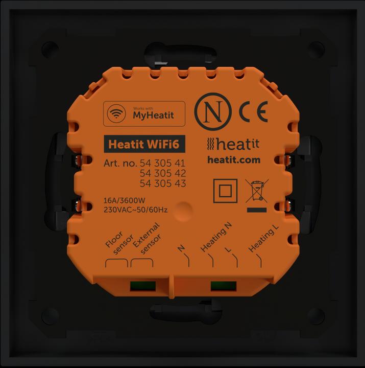 Immagine prodotto Heatit Termostato WiFi6 (nero opaco)