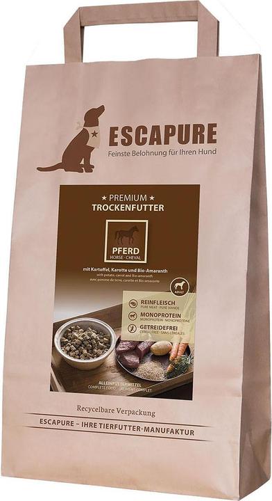 Image du produit Escapure Aliments secs cuits avec 60% de cheval (Adulte, 1 pcs, 1500 g)