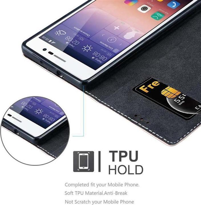 Productafbeelding Cadorabo Boek X Portemonnee Hoesje (Huawei Ascend P7)