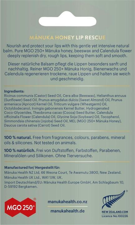 Image du produit Manuka Health Miel de manuka (Baume, Sticks de soin)