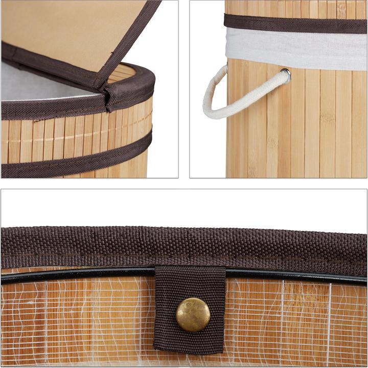Actual product image Relaxdays Lidded Laundry Hamper (65 l)