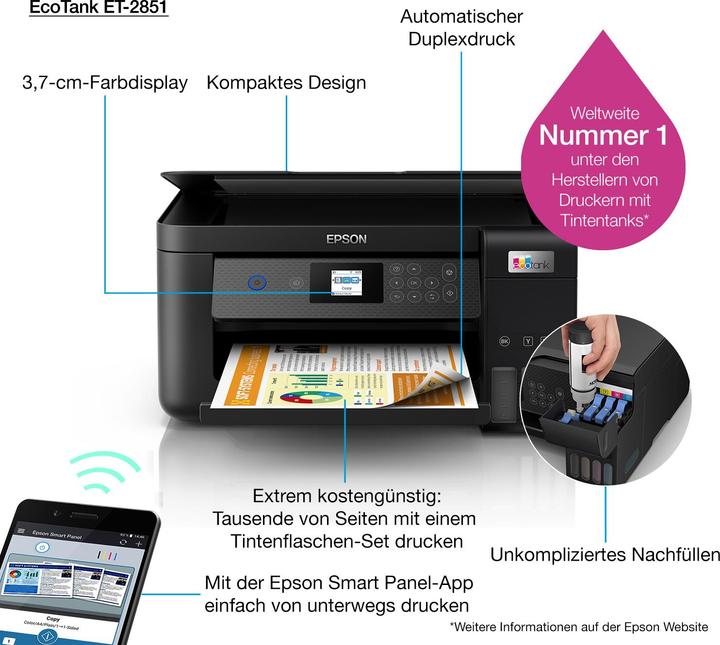 Produktbild Epson EcoTank ET-2851 (Tintentank, Farbe)
