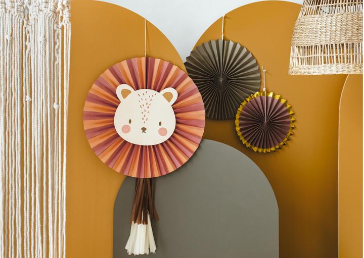Actual product image Partydeco Rosettes Lion 3 pieces