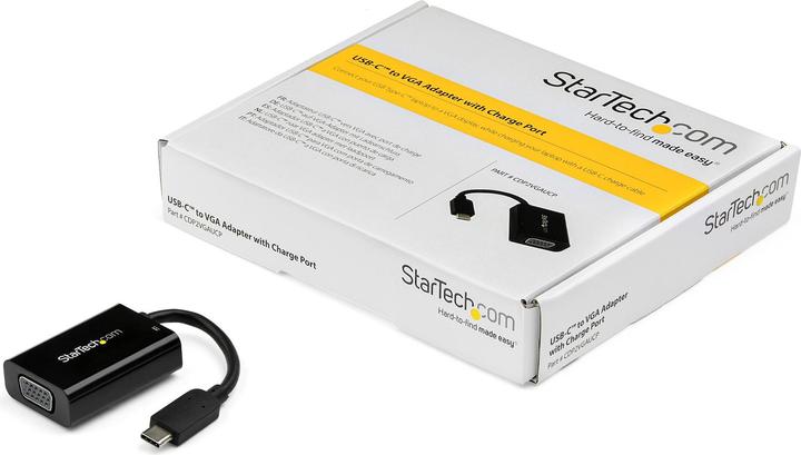 Produktbild StarTech USB-C To VGA - Power Delivery (USB Typ-C, VGA, 15 cm)