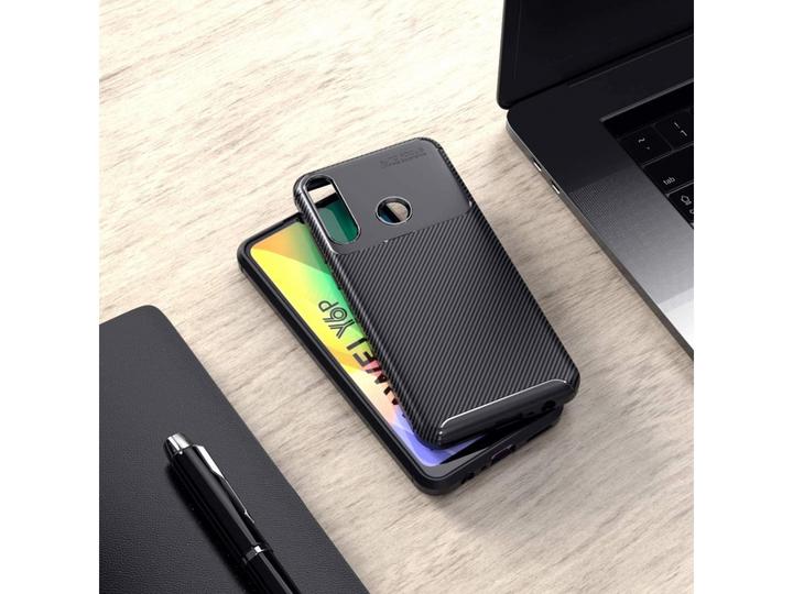 Immagine prodotto Screenguard Custodia TPU Huawei Y6p Cover Carbon Design (Huawei Y6p)