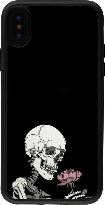 Produktbild PhoneLook Hülle Silikon schwarz Halloween 2023 rose and skeleton (Apple iPhone XS, Apple iPhone X)