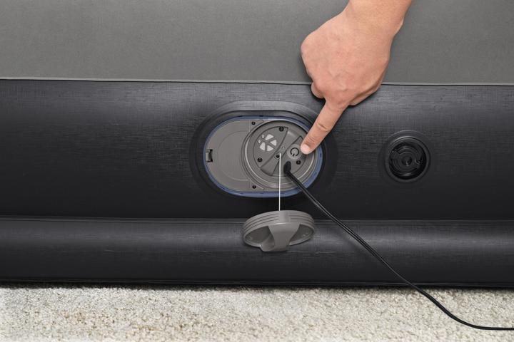 Actual product image Bestway Tritech Queen Air Mattress with Built-in USB Pump 2.03 m x 1.52 m x 36 cm