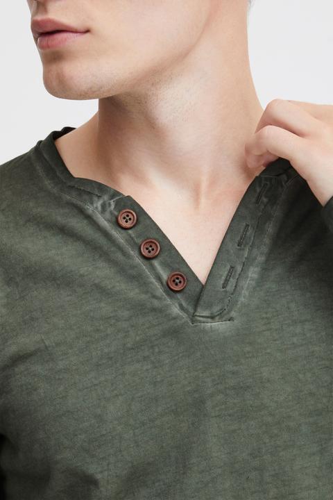 Actual product image Solid Tinox Men's Longsleeve With V-Neck Made Of 100% Cotton (L)