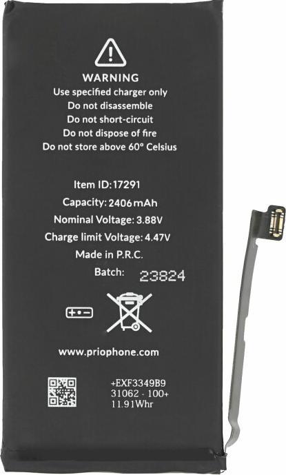 Produktbild prio Battery for iPhone 13 mini (Universal APN)