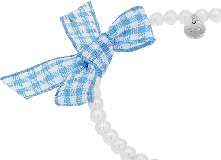 Produktbild Amor Armschmuck für Damen, 925 Sterling Silber, Kristall synth., Muschelkernperle | Herz (18 cm, Silber 925)