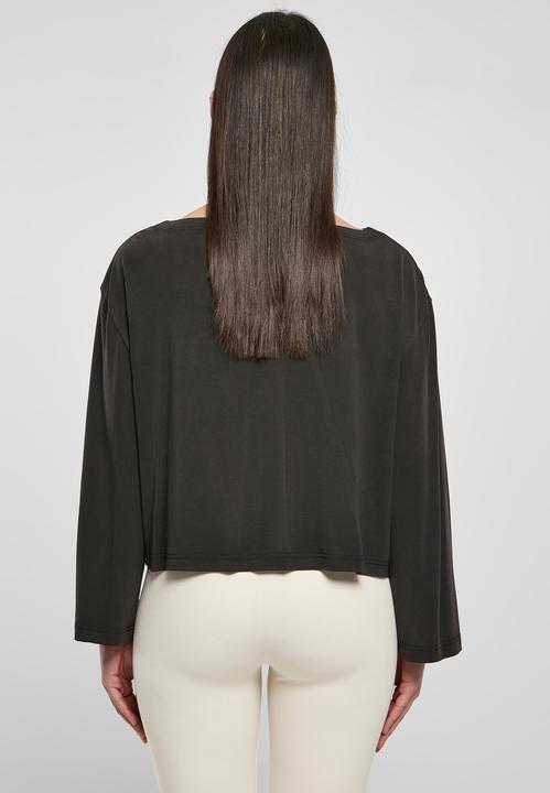 Actual product image Urban Classics Ladies Short Modal Bateau Neckline Longsleeve (5XL)