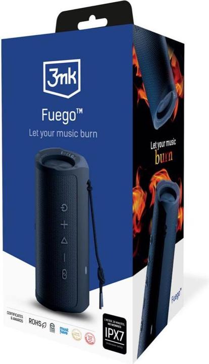 Immagine prodotto 3MK Fuego głośnik bezprzewodowy 30W Bluetooth 5.3 TWS IPX7 czarny/nero (12 h, Porta USB)