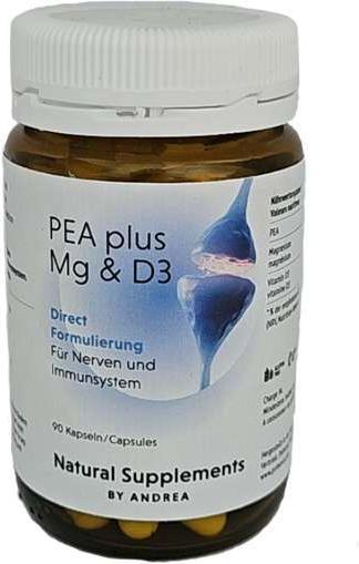 Produktbild Natural Supplements by Andrea PEA & Mg, D3 direct (90 Stück, Kapseln, 147 g)