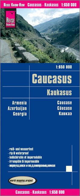 Produktbild Landkarte Kaukasus (1:650.000) : Armenien, Aserbaidschan, Georgien 650000