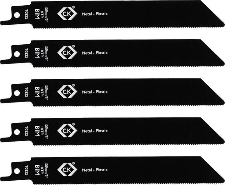 C.K Magma 18TPI 150mm BIM Recipro Saw Blade, Pack of 5