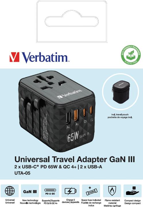 Image du produit Verbatim Adaptateur universel de voyage