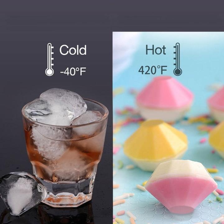 Actual product image König Design Silicone ice cube mould diamond ice mould whisky round ice ball ice cube tray