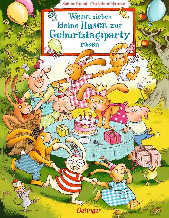 Productafbeelding Wenn sieben kleine Hasen zur Geburtstagsparty rasen (Duits, Sabine Praml, Christiane Hansen, 2024)