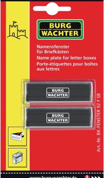 Actual product image Burg Wächter Name window BK 92 F SB for letterbox 2 pieces