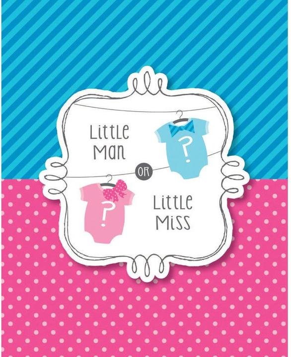 Actual product image Creative Party Bow Or Bowtie Baby Shower Invitations (Pack of 8) (8 pcs.)