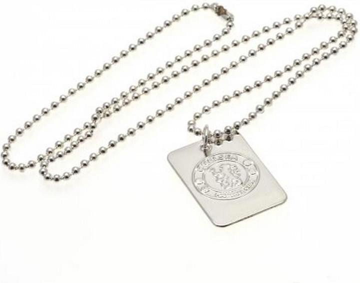 Image du produit Chelsea FC Dog Tag et chaîne argentés (100% métal)